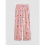 Kırmızı Ayı Teddy Baskılı Kadın Pijama Altı