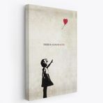 Kırmızı Balonlu Kız Banksy Modern Tarz Dekoratif Kanvas Tablo, Duvar Dekoru 4962
