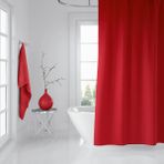 Kırmızı Banyo Perdesi 180x200 Duş Perdesi Tek Kanat Banyo Perdeleri - Su Geçirmez Küvet Perde