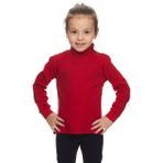 Kırmızı Basic Kız Çocuk Çıtçıtlı Tam Balıkçı Yaka Şardonlu Kışlık Uzun Kollu Tişört - 1 Yaş