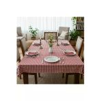 Kırmızı Beyaz Pötikare 6 Kişilik Masa Örtüsü 150X210 Cm Şık Yemek Masası Örtüsü