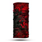 Kırmızı Boya Desenli Bandana Boyunluk - Çok Amaçlı, Esnek Yüz Maskesi, Spor Outdoor, Kafa Bandı, Erkek ve Kadın İçin
