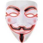 Kırmızı Cadılar Bayramı Maskesi Sevimli Kedi Tilki Vendetta El Tel Maske Yanıp Sönen Cosplay Parlayan Dans Karnaval Parti Maskeleri Için LED Neon Kostüm Maskesi (Yurt Dışından) - Renkli - Yok