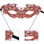 Kırmızı Dantel Masquerade Maskesi 5 No - Lisinya - 001-Renkli