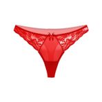 Kırmızı Dantelli Fantezi G String Külot