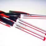 kırmızı dönerbaşlı uni-ball HAVA, Strichstärke 0,35-0,6mm, şaft gümüş,