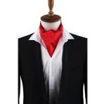 Kırmızı Düz Ascot Fular K573