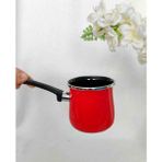 Kırmızı Emaye Kahve Cezve 750 ml 10 cm Yumurta Haşlama