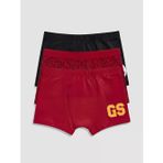 Kırmızı Erkek Çocuk Galatasaray Baskılı 3'lü Boxer