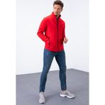 Kırmızı Fermuarlı Dik Yaka Su ve Rüzgar Geçirmez Softshell Erkek Mont - 88050