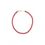 Kırmızı Fimo Boncuk Kolye, Choker Kolye