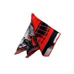 Kırmızı - Füme Telefon Kulübesi Motif Erkek Cep Mendili SPS615-96