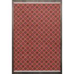 Kırmızı Geometrik Modern Geometrik Etnik Desenli Boho Makinada Yıkanabilir Hafif Hav Toz Vermez Leke Tutmaz Kaymaz Taban Dijital Makine Baskı Halı Oturma Odası Salon Yolluk Koridor Mutfak Halısı
