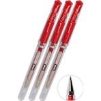 Kırmızı İmza Kalemi 3 Adet Uniball Signo Broad1.0 Mm Roller Pilot Kalem Um-153 Roller Uçlu Likit Mürekkepli Pilot Kalem