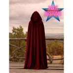 Kırmızı Kadife Pelerin Parti Cosplay Kostümü