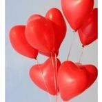 Kırmızı Kalpli Baskısız Balonu 16 lı Romantik Kalp Balonlar