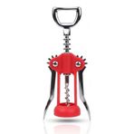 Kırmızı Kanatlı Tirbuşon Şarap Açacağı – Paslanmaz Çelik Vidalı, Ergonomik Kollu, Klasik Şişe Açacağı – 15 cm