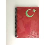 Kırmızı Kapaklı Yaldızlı Spiralli Defter