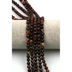 Kırmızı Kaplan Gözü (B+ Kalite) Doğal Taş Dizi 6 Mm Küre Kesim - Dz-1043