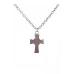 Kırmızı Kelt Haç Figürlü Unisex Kolye – 60 Cm Zincirli, Antik & Gotik Takı