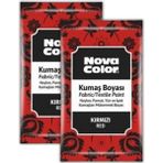 Kırmızı Kumaş Boyası Toz 12 Gr 2 Adet Nova Color Toz Kumaş Boyası Kırmızı Kot Pantalon Gömlek Tişört Tekstil Kumaş Boyası 2 Adet