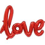 Kırmızı Love El Yazısı Folyo Balon