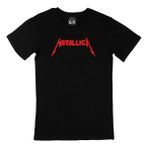 Kırmızı Metallica Logolu Siyah Tişört