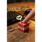 Kırmızı Minecraft Blue Switch Anahtarlık Hediyelik - Sesli Stres Oyuncağı (Fidget Toy)