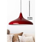 Kırmızı Modern Alüminyum Kablo Avize, 35 Cm, Cafe ve Mutfak Dekoru - Seçenek 1 - Açık Gri