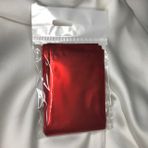 Kırmızı Parlak Lüx Hediye Paketi Red Gift Pack Çok Küçük Metalize Poşet Bantlı 7x9 Cm - 50li