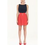 Kırmızı Piliseli Mini Etek 80452 - 42