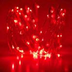 KIRMIZI PİLLİ IŞIK 10 METRE PİLLİ KIRMIZI LED IŞIK NOEL IŞIĞI YILBAŞI IŞIĞI KIRMIZI YILBAŞI AĞACI IŞIĞI