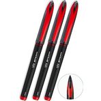 Kırmızı Pilot Kalem 3 Adet Uniball Air Mikro 0.5 Mm Roller Pilot Kalem Uba-188-M Roller Uçlu Likit Mürekkep Pilot Kalem
