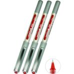 Kırmızı Pilot Kalem 3 Adet Uniball Eye Fine 0.7 Mm Roller Pilot Kalem Ub-157 Roller Uçlu Likit Mürekkepli Pilot Kalem