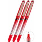Kırmızı Pilot Kalem 3 Adet Uniball Eye Needle 0.5 Mm İğne Uçlu Pilot Kalem Ub-185 S İğne Uçlu Likit Mürekkepli Jel Kalem
