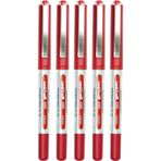 Kırmızı Pilot Kalem 5 Adet Uniball Eye Mikro 0.5 Mm Roller Pilot Kalem Ub-150 Roller Uçlu Likit Mürekkepli Pilot Kalem