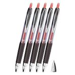 Kırmızı Pilot Kalem 5 Adet Uniball Signo Micro 207 0.5 Mm Roller Uç Kalem Umn-207 İnci Uçlu Likit Mürekkepli Jel Kalem
