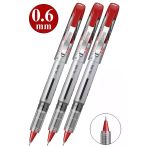 Kırmızı Pilot Kalem Fl-68 3 Adet Scrikss Fine Liner Pilot Kalem 0.6Mm Fineliner Uçlu Pilot Kalem İnce Su Bazlı Mürekkepli