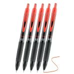 Kırmızı Pilot Kalem Signo 307 5 Adet Uniball Basmalı Pilot Kalem 0.5 Mm Roller Uçlu Pilot Kalem İnce Uçlu Likit Mürekkep