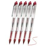 Kırmızı Pilot Kalem Ub-200 Vision Elite 0.8Mm 5 Adet Uniball Pilot Kalem 0.8 Mm Roller Uçlu Pilot Kalem İnce Uçlu Likit