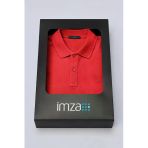 Kırmızı Polo Yaka Pike Kısa Kol Slim Fit Pamuklu Hediye Kutulu Tişört 1011260169