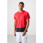 Kırmızı Polyester Nefes Alan Dokulu İnce Esnek Standart Fit Erkek Performans T-Shirt - 88383