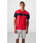 Kırmızı Polyester Nefes Alan Dokulu İnce Esnek Standart Fit Erkek Performans T-Shirt - 88396