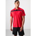 Kırmızı Polyester Nefes Alan Dokulu İnce Esnek Standart Fit Polo Yaka Erkek Performans T-Shirt - 883
