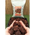 Kırmızı Pomza Taşı 1 Kg, Bahçe ve Tarım Dekorasyonu Için, 1-2 Cm, Lav ve Cüruf Taşı - Seçenek 1 - Ahşap