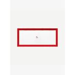 Kırmızı Porselen Servis Tabağı 33,3x15,5 cm