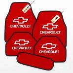 Kırmızı Renk Chevrolet 5’Li Oto Halı Paspas Seti Kaymaz, Yıkanabilir, Dayanıklı Zemin Koruma