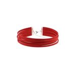 Kırmızı Renk Süet Kadın Choker Kolye BS3407KSC