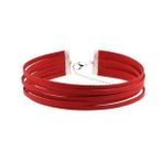 Kırmızı Renk Süet Kadın Choker Kolye