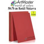 Kırmızı Renkli Mukavva 50X70 Cm 5 Adet 1 Paket Renkli Sert Karton 1.0 Mm Anasınıfı Hobi Etkinlik Okul Öncesi Elişi